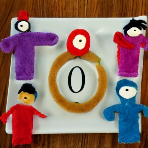 Image similar to puppets in alphabet soup