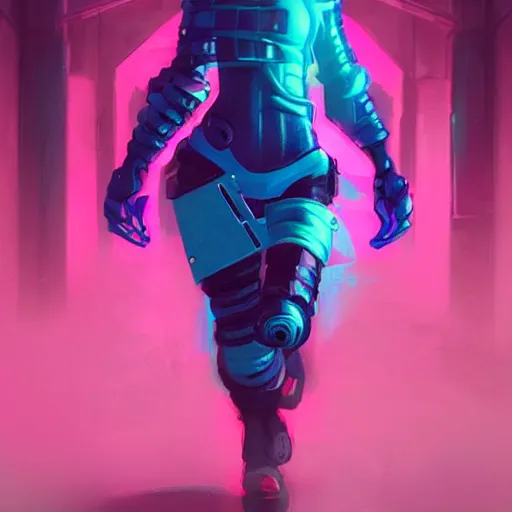 Image similar to stylized ninja - cyberpunk girl, wearing techwear and armor, in the colors hot pink and cyan, beautiful realistic face, highly detailed, digital painting, artstation, concept art, smooth, sharp focus, illustration, art by artgerm, by greg rutkowski, by jeremy mann, by francoise nielly, oil painting