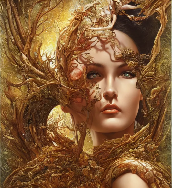 Image similar to a goddess, smooth, coherent, high detailed, by Karol Bak, unreal engine