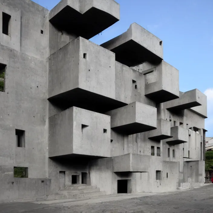 Prompt: building designed by corbusier