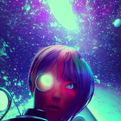 Image similar to psychedelic liquids space, colorful, cinematic, by wlop, by ilyu kuvshinov, by greg rutkowski, by makoto shinkai, super detailed, unreal engine 5, octane render, 8 k, super realistic