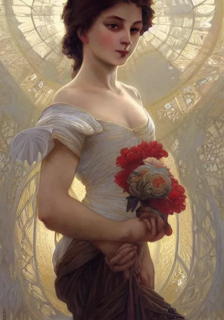 Image similar to злая санса демон, intricate, elegant, highly detailed, digital painting, artstation, concept art, smooth, sharp focus, seductive illustration, art by artgerm and greg rutkowski and alphonse mucha and william - adolphe bouguereau