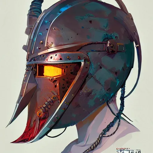 Image similar to cyberpunk viking helmet mask warrior goddess robot ninja fantasy, art gta 5 cover, official fanart behance hd artstation by jesper ejsing, by rhads, makoto shinkai and lois van baarle, ilya kuvshinov, ossdraws