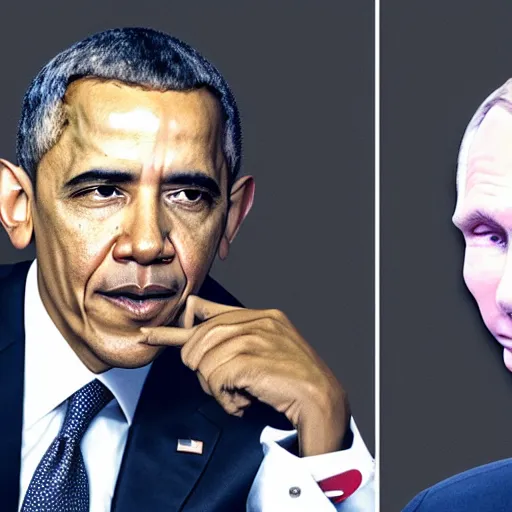 Image similar to obama and putin sitting on a toilet, 8 k resolution, realistic faces, hyper detailed