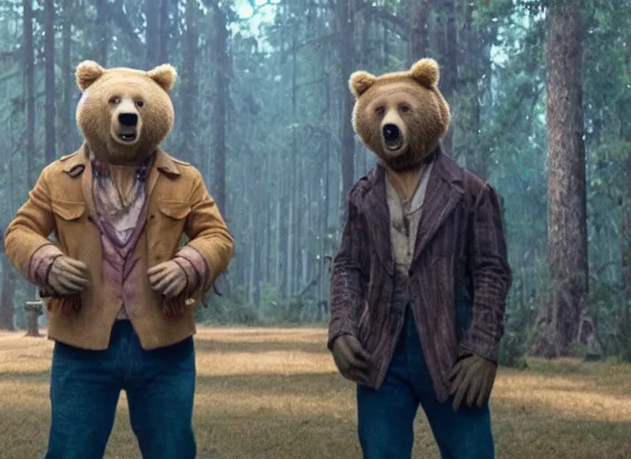 Image similar to film still of Ryan Gosling in the new Country Bear Jamboree movie, 8k