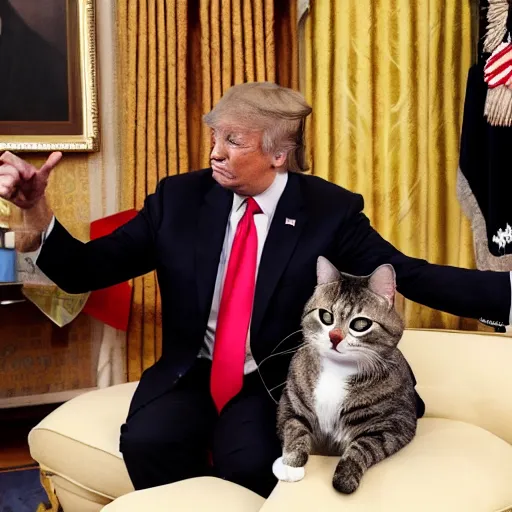 Prompt: the president of the united states is a cat