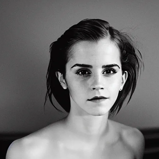 Image similar to Emma Watson, historical photo by Wong Kar-Wai