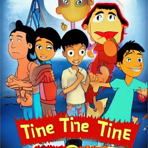 Prompt: the movie no time to die as a childrens cartoon