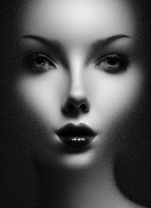 Prompt: a beautiful young female robot profile face made of smoke, glamor shot, tri - x 4 0 0 tx, closeup, blur effect, high contrast, 1 6 k, rim lights, rembrandt lighting, reflective, insanely detailed and intricate, hypermaximalist, elegant, ornate, hyper realistic, surreal dreamy poetic