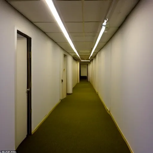 Prompt: Backrooms, where it's nothing but the stink of old moist carpet, the madness of mono-yellow, the endless background noise of fluorescent lights at maximum hum-buzz, and approximately six hundred million square miles of randomly segmented empty rooms to be trapped in