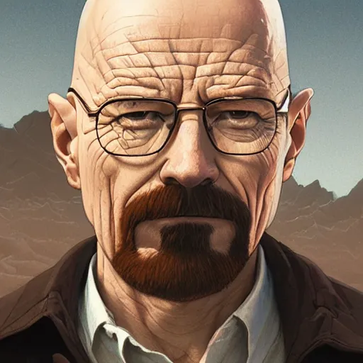 Prompt: highly detailed portrait of walter white, unreal engine, fantasy art by greg rutkowski, loish, rhads, ferdinand knab, makoto shinkai and lois van baarle, ilya kuvshinov, rossdraws, tom bagshaw, global illumination, radiant light, detailed and intricate environment