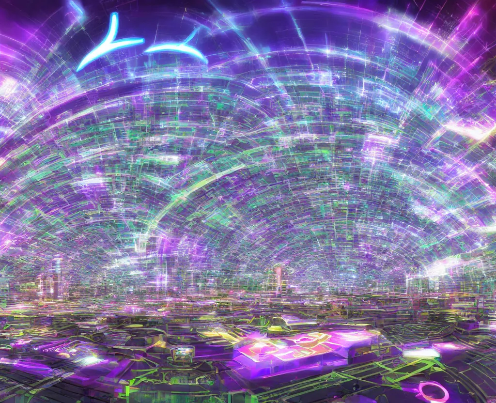 Image similar to techno - spiritual futurist utopian plaza, perfect future, award winning digital art