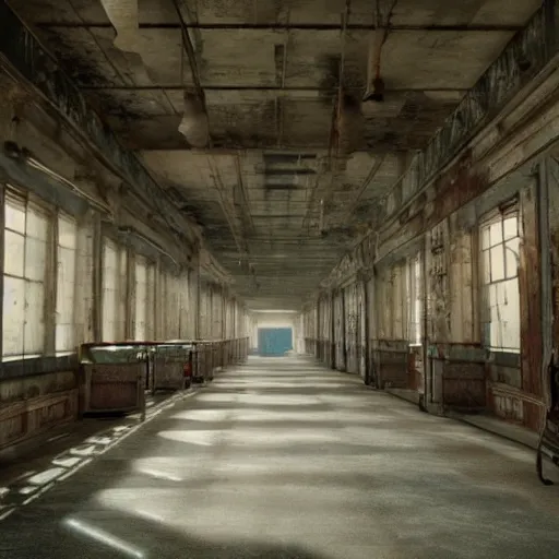 Prompt: a beautiful interiors of Alcatraz. Majestic, gorgeous, atmospheric, highly detailed, 4k