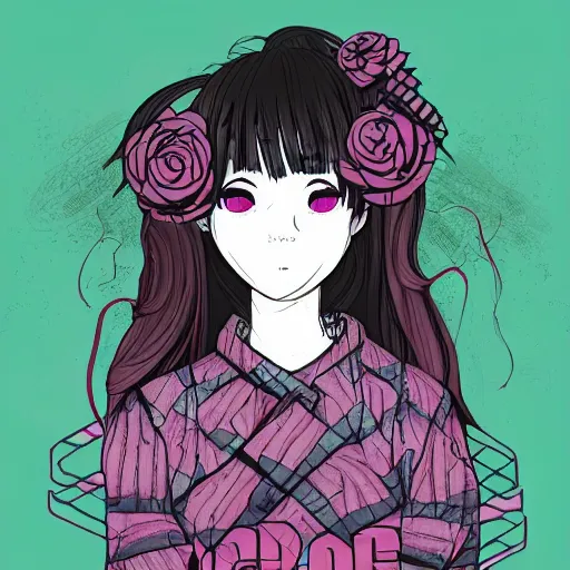 Image similar to illustration wierdcore aesthetic girl