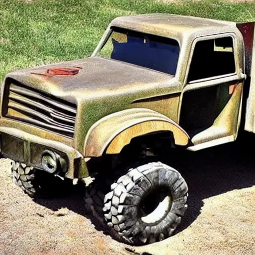 Image similar to ratrod dump truck hybrid chimera, combination