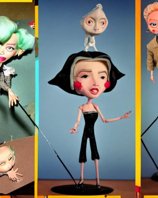 Image similar to marilyn monroe as a highly detailed stop motion puppet, in the style of laika studios ’ s paranorman, coraline, kubo and the two strings shot in the style