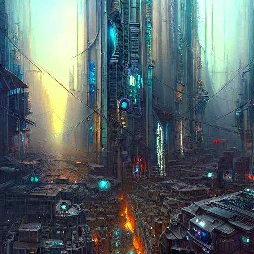 Image similar to wide angle shot of a cyberpunk city, intricate, elegant, highly detailed, centered, digital painting, artstation, concept art, smooth, sharp focus, illustration, artgerm, Tomasz Alen Kopera, Peter Mohrbacher, donato giancola, Joseph Christian Leyendecker, WLOP, Boris Vallejo