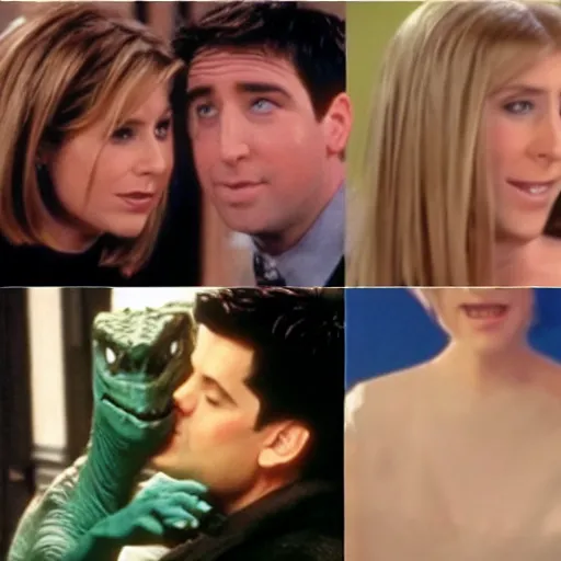 Prompt: The one where Ross leaves Rachel to marry a beautiful dinosaur