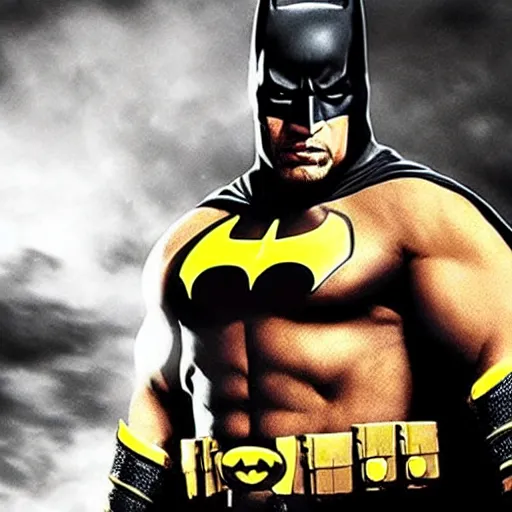 Image similar to dwayne johnson as batman
