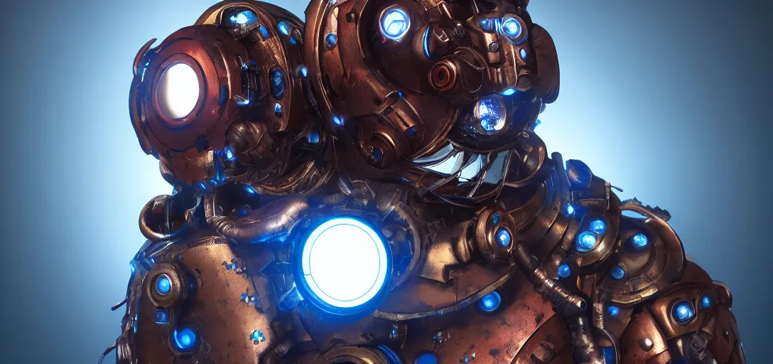 Image similar to steampunk Ironman , details, smooth, sharp focus, illustration, realistic, cinematic, artstation, award winning, rgb, ethereal blue lighting, 8K,