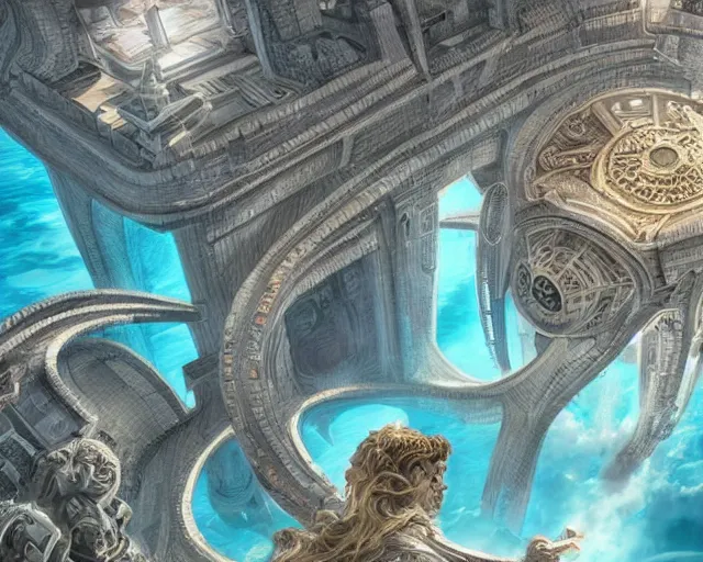 Prompt: Angel, an infinity of possibilities, insanely detailed, concept art, Atlantis kingdom, hope