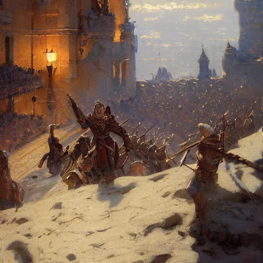 Prompt: uprising in the royal castle, events inside the castle, close up, painting by gaston bussiere, craig mullins, j. c. leyendecker, 4 k, 8 k, trending on artstation, artstationhd, artstationhq, highest detail