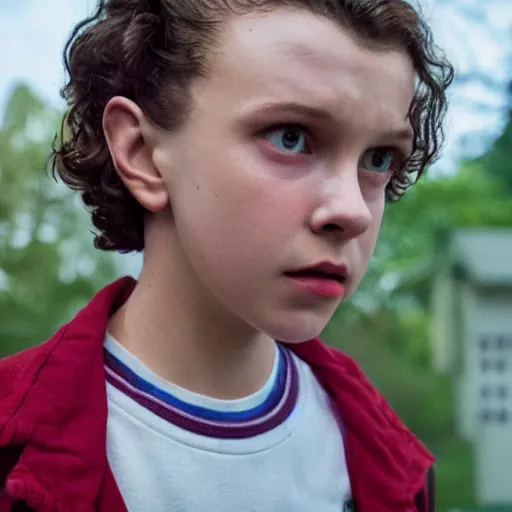 Image similar to Eleven from Stranger Things Season 3