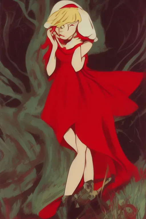 Image similar to little red ridinghood by sho murase