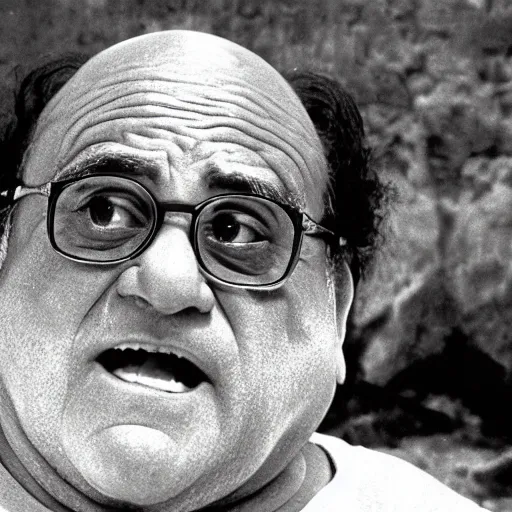 Image similar to danny devito in the ten commandments, 8k resolution, full HD, cinematic lighting, award winning, anatomically correct