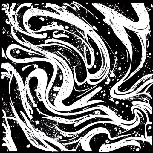 Image similar to ink splotch. vector art, black on white.