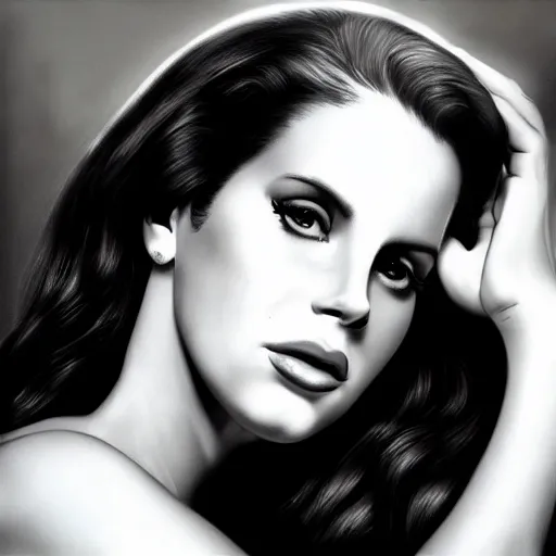 Image similar to Lana del rey album cover, photorealistic