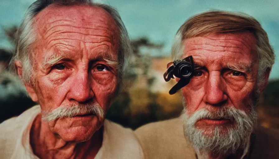 Prompt: 7 0 s movie still of a old man with spiral in the eyes, cinestill 8 0 0 t 3 5 mm eastmancolor, heavy grain, high quality, high detail