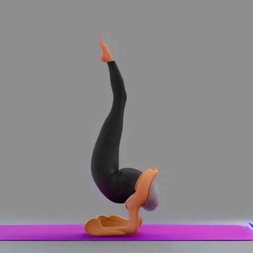 Image similar to A realistic Chik doing yoga, photorealistic, octane render, hyperrealistic,