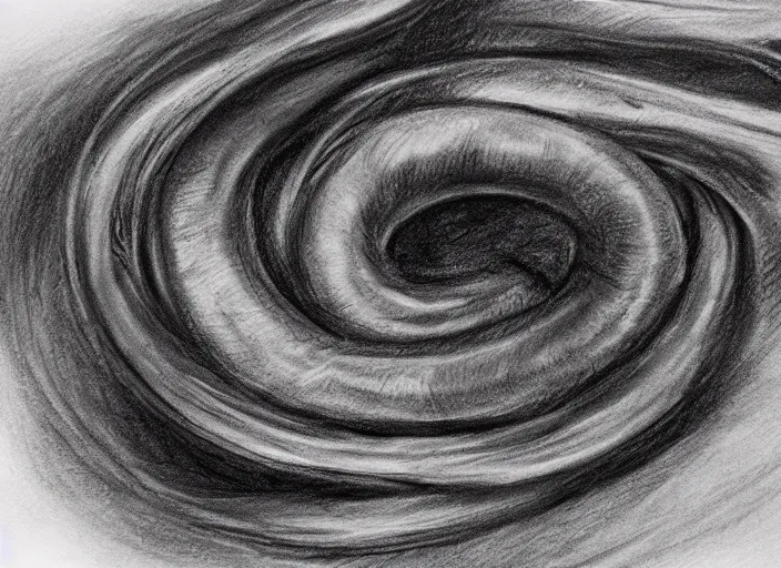 Prompt: detailed charcoal sketch of an eel, some edges lost, subtle, beautiful epic sketch, light and medium values, clean elegant and refined sketch, equal focus of attention throughout