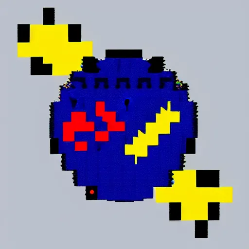 Prompt: pacman in space, 4k, pixelated