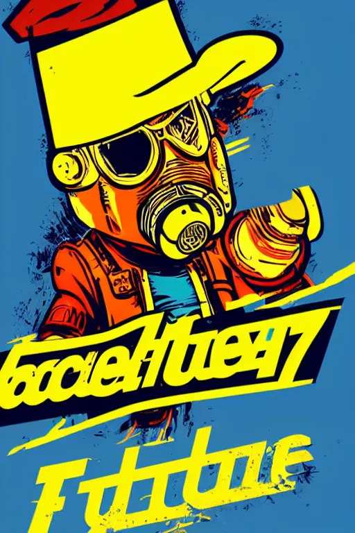 Image similar to fallout 7 6 retro futurist illustration art by butcher billy, sticker, colorful, illustration, highly detailed, simple, smooth and clean vector curves, no jagged lines, vector art, smooth andy warhol style