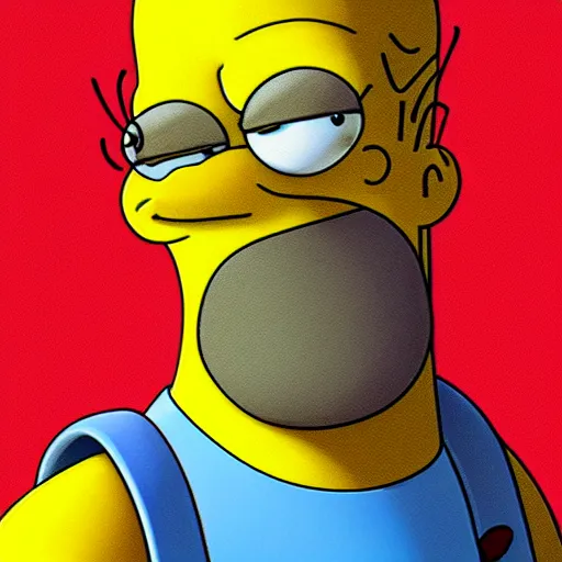 Image similar to realistic homer simpson