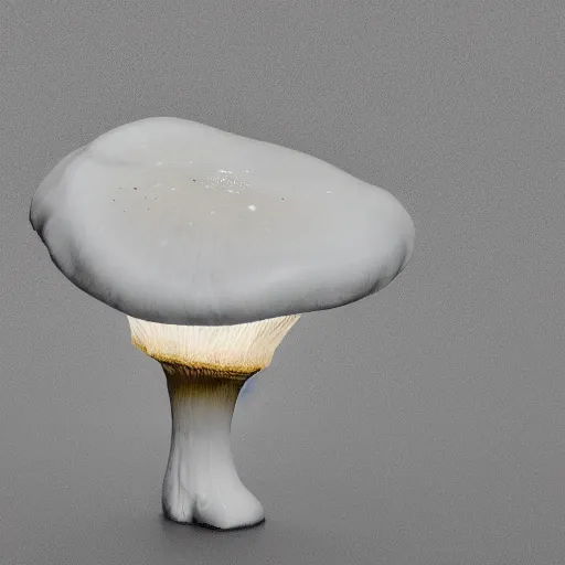 Prompt: one roud mushroom cap, bottom view, luminous lamellae are clearly visible, no stipe, black background, hyper realistic, photografy,8k, epic composition