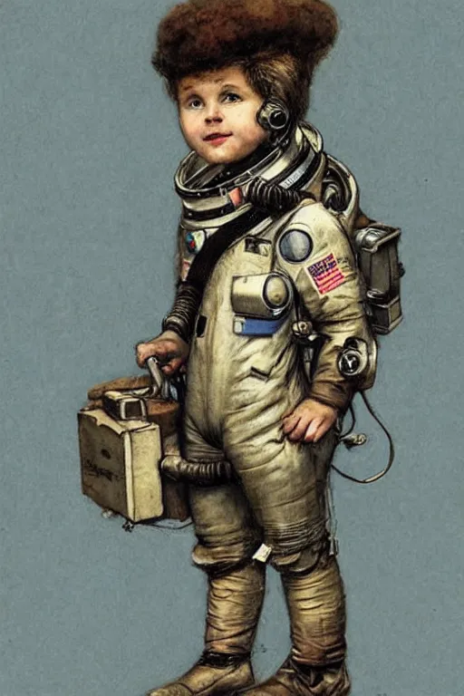 Image similar to (((((portrait of boy dressed as steampunk astronaut costume . muted colors.))))) by Jean-Baptiste Monge !!!!!!!!!!!!!!!!!!!!!!!!!!!