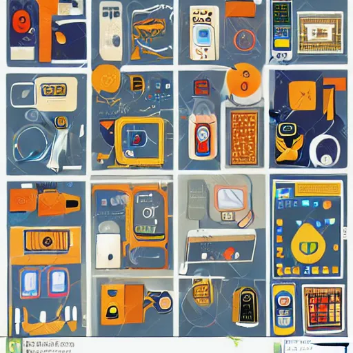 Prompt: Hieroglyphics depicting modern smartphones, PC gamers, modern technology and aliens photorealistic