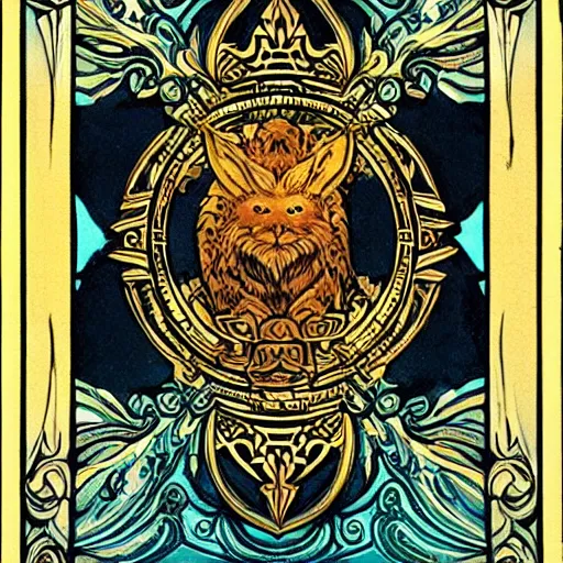 Image similar to ornate intricate tarot cards, trending on artstation