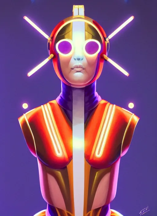 Prompt: symmetry!! portrait of side!! of a 9 0 s aerobic character with soda pop helmet and golden stripe spandex, fantasy, super glowing lights!! more intricate, elegant, super highly detailed, digital painting, artstation, concept art, smooth, sharp focus, illustration, art by julian del rey and greg rutkowski