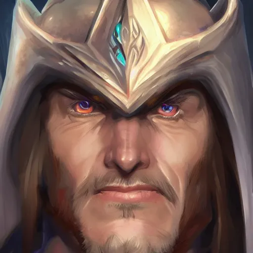 Image similar to evilArthas streamer, portrait, highly detailed, digital painting, trending on artstation, concept art, sharp focus, illustration