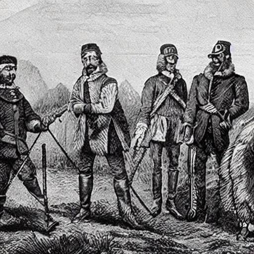 Image similar to french fur traders on the canadian frontier