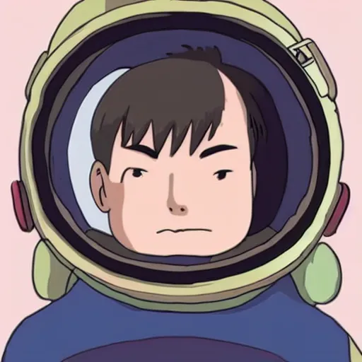 Prompt: Spirited away guy in space