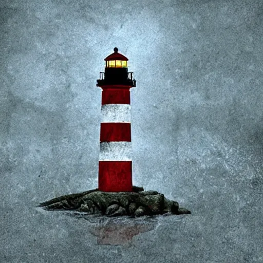 Image similar to a beautiful image of a lighthouse from silent hill, realistic, very detailed