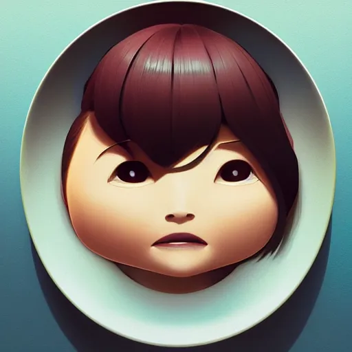 Image similar to face icon stylized minimalist breakfast at tiffany's, loftis, cory behance hd by jesper ejsing, by rhads, makoto shinkai and lois van baarle, ilya kuvshinov, rossdraws global illumination