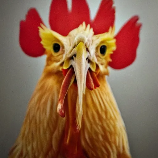 Image similar to chicken portrait, very nice, lovely, very cool, super fun, Slovakia, 🇦🇱, 🧐🌝, exquisite