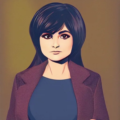 Image similar to Selma Hayek as a Ilya Kuvshinov character