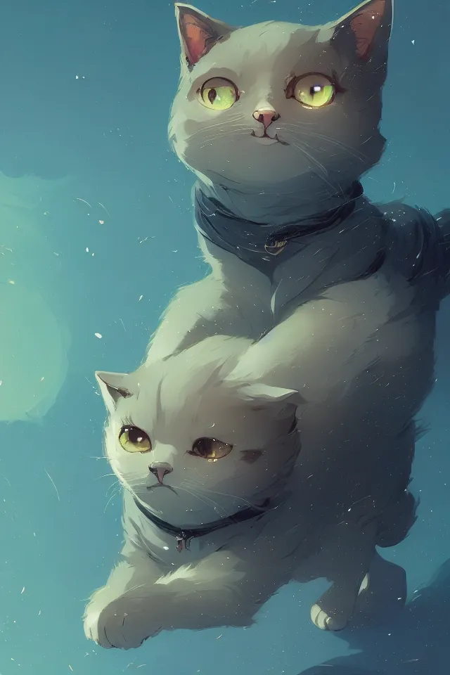 Image similar to cute cat, by victo ngai and andreas rocha and greg rutkowski, trending on artstation, unreal engine, 8 k hd wallpaperjpeg artifact, blur, artfact